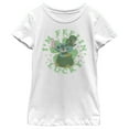 thumbnail image 4 of Disney Lilo & Stitch I'm Feelin Lucky Girl's Solid Crew Tee, White, X-Large, 4 of 4
