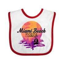 Inktastic Miami Beach Florida Vacation Sunset Girls Baby Bib