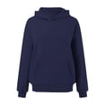 thumbnail image 6 of Women's Cozy Oversized Sweatshirt Hoodie Long Sleeve Loose Fit Pullover for Seasonal Layering Navy XXXXXL, 6 of 7