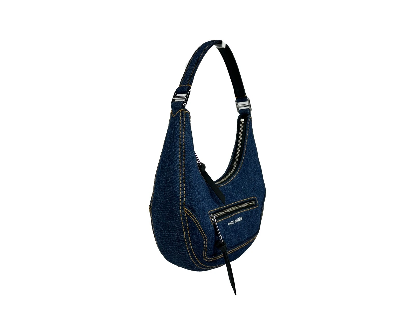 MARC JACOBS デニム クレセントショルダーバッグ Marc Jacobs Denim Cruiser Crescent Satchel Shoulder Bag