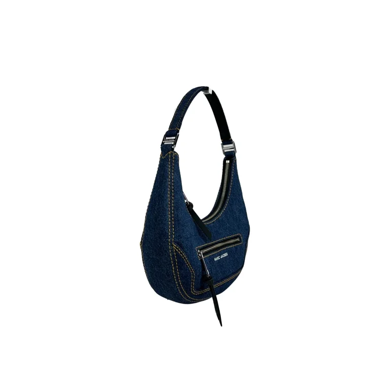 Marc Jacobs Denim Cruiser Crescent Satchel Shoulder Bag Handbag