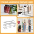 thumbnail image 6 of FONDOTIN 2pcs Desktop Storage Rack Plastic Clear For Home Use Stationery, 6 of 8