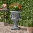 thumbnail image 4 of 28.25" H Antique Gray Magnesium Oxide Concrete Chalice Planter - Versatile Garden Plant Pot, 4 of 8