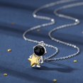 thumbnail image 5 of Collar de plata 925 Parejas Collares a juego Colgantes de astronauta 2 PCS Promesa, 5 of 5
