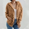 thumbnail image 5 of Patlollav Women's Thickened Plush Long-Sleeve Cardigan Casual Soild Coat, 5 of 6