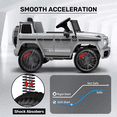thumbnail image 6 of TOKTOO 12V Powered Ride on Toy Mercedes-Benz G63 Licensed for Kids, Electric Toddler Ride on Car w/Parent Remote Control, MP3, LED Headlight, Gift for Boys Girls Aged 2-4 Years, Gray, 6 of 9
