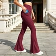 thumbnail image 6 of Xaqiouau Yoga Pants for Women High Waisted Flare Leggings with Pockets Bootcut Tummy Control Stretch Workout Casual Athletic Pants, 6 of 6