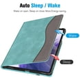 thumbnail image 4 of Fintie Case for Samsung Galaxy Tab S8+/S8 Plus 2022/S7 FE 2021/S7 Plus 2020 12.4 inch Tablet, Multi-Angle Stand Cover with Pocket Auto Wake/ Sleep , Built-in S Pen Holder, Turquoise, 4 of 7