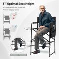 thumbnail image 4 of Gymax 46'' Tall Directors Chair w/ Foldable Side Table & Footrest Extra Cup Holder, 4 of 10