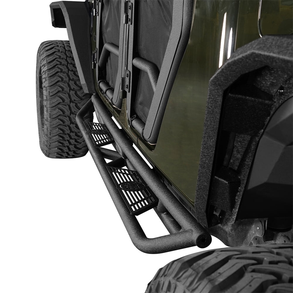 Hooke Road Pair Side Steps Running Board Nerf Bar for 2020-2025Jeep Gladiator JT Black