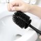 thumbnail image 3 of Escobilla de baño con soporte, juego de escobilla de silicona para inodoro, mango largo y soporte de cierre automático, para baño o invitados (negro), 3 of 5