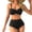 Black, variant on Women's Sexy Backless Bikini Two Piece Swimsuit,Revealing Open Back Swimwear for Beach Pool Summer Vacation,Black,M