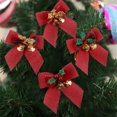 thumbnail image 2 of Wovilon Christmas Decorations Outdoor Christmas Bow With Iron Bells Christmas Wreath With Christmas Tree Decorations, 2 of 2