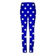 thumbnail image 7 of Brnmxoke Women's High Waisted Yoga Leggings Tummy Control Non See Through Workout Leggings Swiss Dot Print Athletic Running Joggers Pants Blue,M, 7 of 7