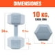 thumbnail image 5 of Mancuernas 10 Kg Hexagonales 2pz Pesas Altera Entrenamiento, 5 of 6