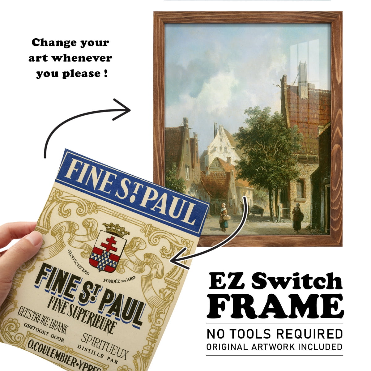 Fine St. Paul -Framed Print w/glass-Walnut