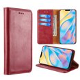 thumbnail image 1 of Smooth Leather Flip Cover Magnetic Lock Wallet Case for iPhone 13 6.1, 1 of 3