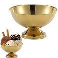 thumbnail image 2 of Stainless Steel Ice Cream Bowl, Metal Dessert Cup, 4.4 Inch Footed Serving Bowl, Metal Sundae Dish, Gold Coupe Bowl, Reusable Metal Footed Dishe for Dessert Sundae Fruit Salad Yogurt, 2 of 5