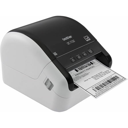 Restored Brother QL-1100 Wide Format Thermal Label Printer – Postage & Barcode Professional, Monochrome, USB Connectivity, Black (Refurbished)