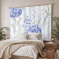 thumbnail image 3 of Hydrangea Striped Tapestry for Bedroom Wall Hanging Tapestry, Vintage Floral Botanical Ceiling Backdrop Tapestries Poster Blanket Wall Decor for Teens Room Living Room Dorm 59" x 90", 3 of 8