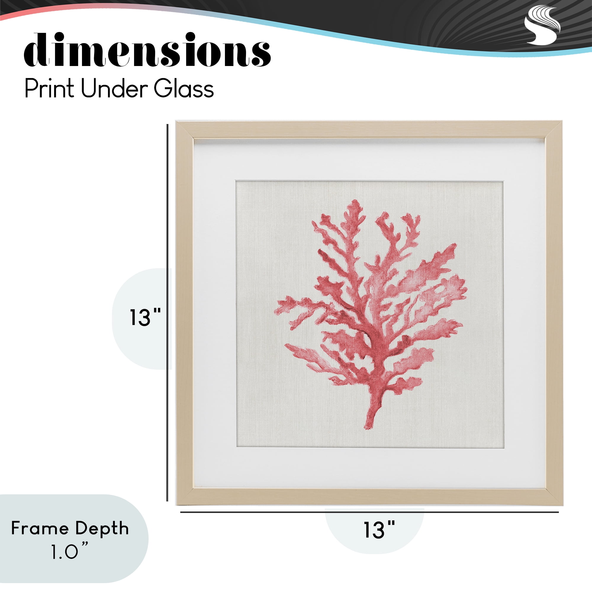 Stupell Industries Rosy Pink Coral Branch Birch Framed Print Under Glass, design by Janet Tava