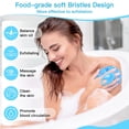 thumbnail image 2 of 2Pcs Soft Silicone Body Cleansing Brush Shower Scrubber, Gentle Exfoliating and Massage for All Kinds of Skin (Blue), 2 of 2