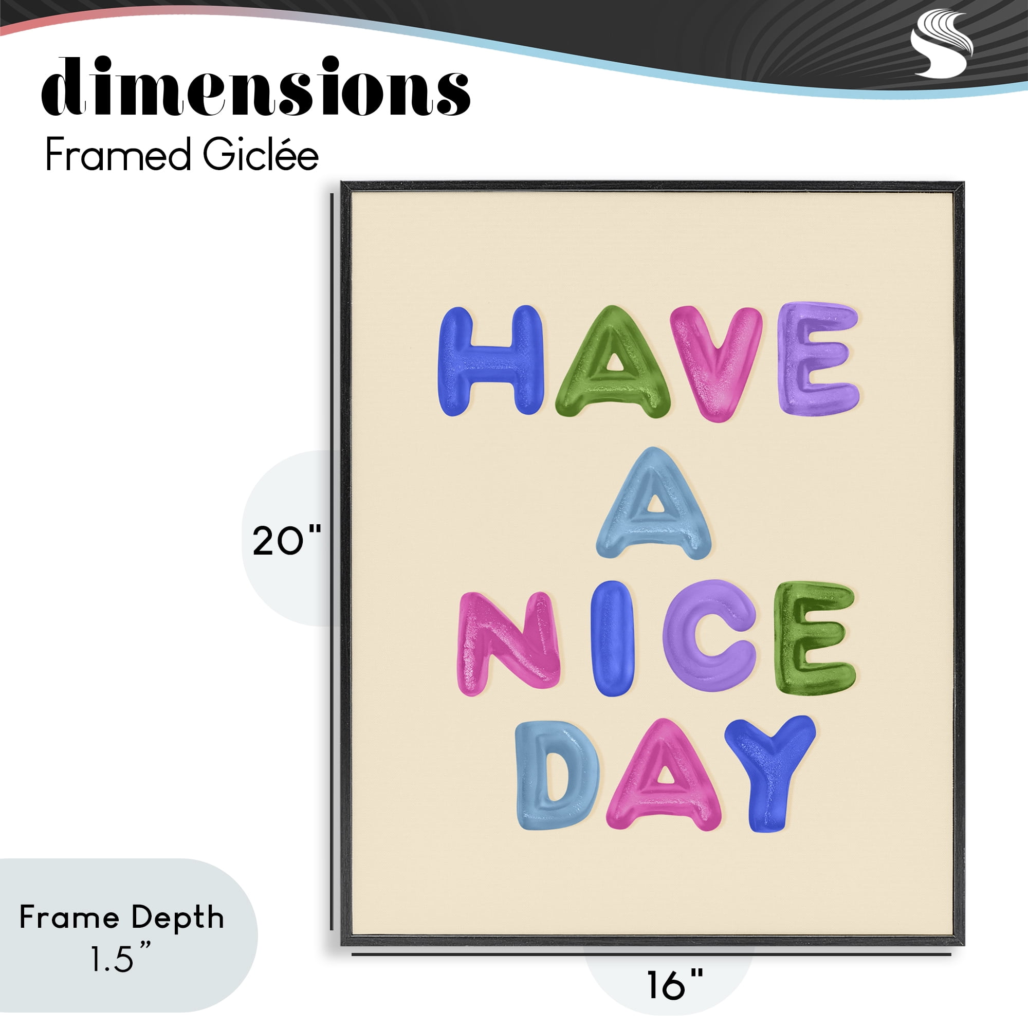 Stupell Industries Have a Nice Day Gummies Black Framed Giclee Art, design by LISH Creative