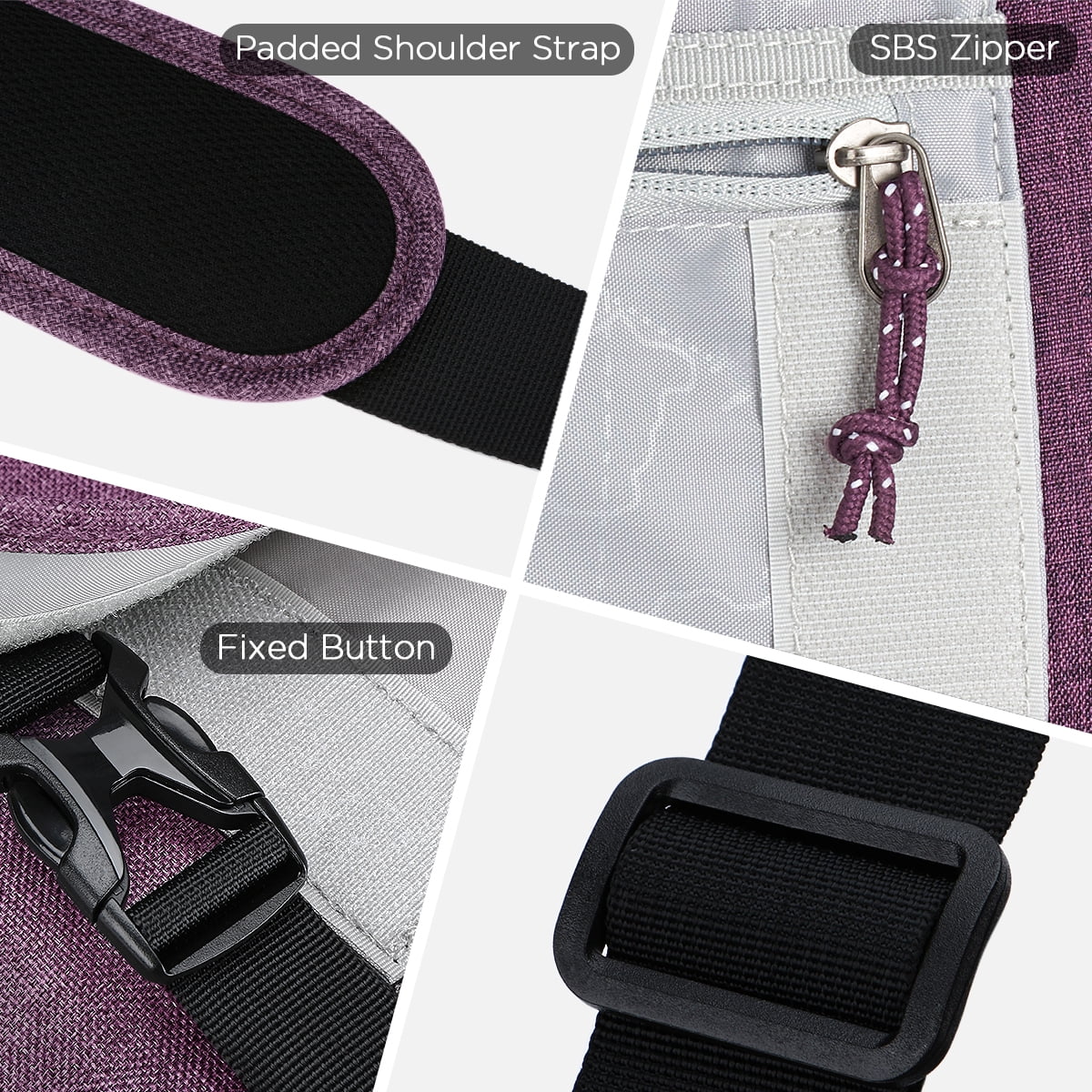 OIWAS 15.6 inch Laptop Messenger Satchel for Men Women, Large Casual Briefcase with Adjustable Strap, Purple
