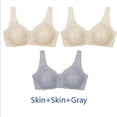 thumbnail image 1 of Bralette de encaje con cierre frontal para mujer, sujetador Sexy de talla grande, lencería femenina de piezas, ropa interior de realce, Top corto íntimo sin costuras, 3 M-5XL, 1 of 4
