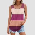 thumbnail image 2 of Lmnyox Summer Striped Tank Tops for Women Trendy Sleeveless Round Neck Shirts Casual Fashion Tops, 2 of 5