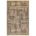 thumbnail image 1 of Trans-Ocean Imports RVI45765311 39 x 59 in. Liora Manne Riviera Mots Heureux Tapis d'Intérieur et d'Extérieur - Taupe, 1 of 1