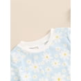 thumbnail image 3 of Suealasg Toddler Girls Clothes 6M 1T 2T 3T 4T Short Sleeve Daisy Print T-Shirt Tops + Elastic Waist Shorts Set 2Pcs Causal Summer Outfits for Baby Girls, 3 of 7