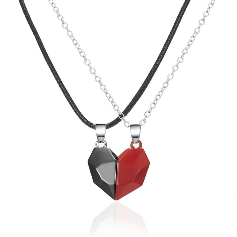 Couples color stone necklace deals