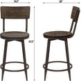 thumbnail image 2 of Swivel Counter Barstools Kitchen Island Counter Height Stools with Metal Frame, 24 Inch Seat Height Distressed, 2 of 5