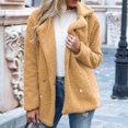 thumbnail image 2 of XFLWAM Womens Winter Fleece Teddy Bear Sherpa Jacket Lapel Button Down Coats with Pockets Outerwear, 2 of 7
