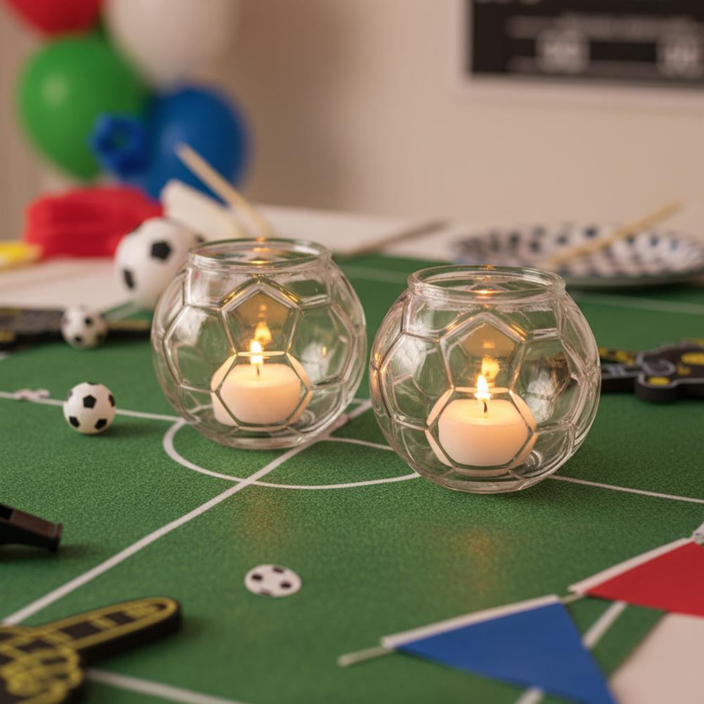 AGIUFGS Soccer Ball Glass, Festive Holiday Designs, for Home Use