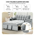 thumbnail image 4 of Convertible Sofa Bed with Pull Out Sofa Bed,55" Loveseat Sleeper Sofa Couch with Side Pockets and Pillows,Chaise Lounge Sofa for Living Room Bedroom Guest Room, 4 of 9