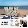 thumbnail image 5 of Naloa Famous Places Large Capacity Beach Bag, Waterproof Sandproof Beach Swim Pool Bag Tote Bag for Women, 5 of 7