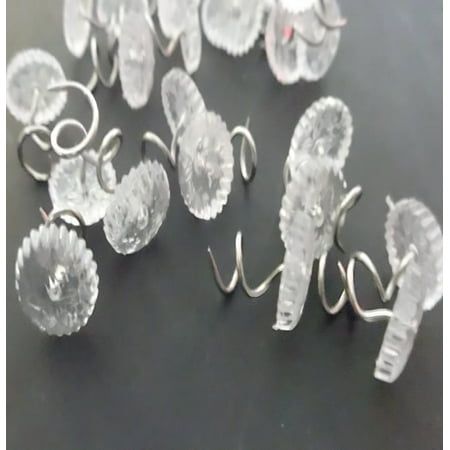 - 50 Pieces Upholstery Twist Pins (Clear Plastic Heads, Nickel Plated Steel Pin