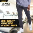 thumbnail image 3 of Ultra Performance 3 Pack Fleece Active Tech Joggers for Men, Mens Sweatpants with Zipper Pockets, 3 of 7