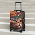 thumbnail image 6 of Fuzoiu Flower Crown Cat Print Suitcase Cover,Washable Luggage Covers for Suitcase,Elastic Luggage Protector Cover,Scratch Resistant Travel Suitcase Covers-Medium, 6 of 7
