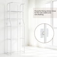 thumbnail image 5 of NUBILY Over The Toilet Storage Cabinet, Metal Bathroom Shelf Organizer with Paper Holder and Hooks, 3 Tier, White, 5 of 9
