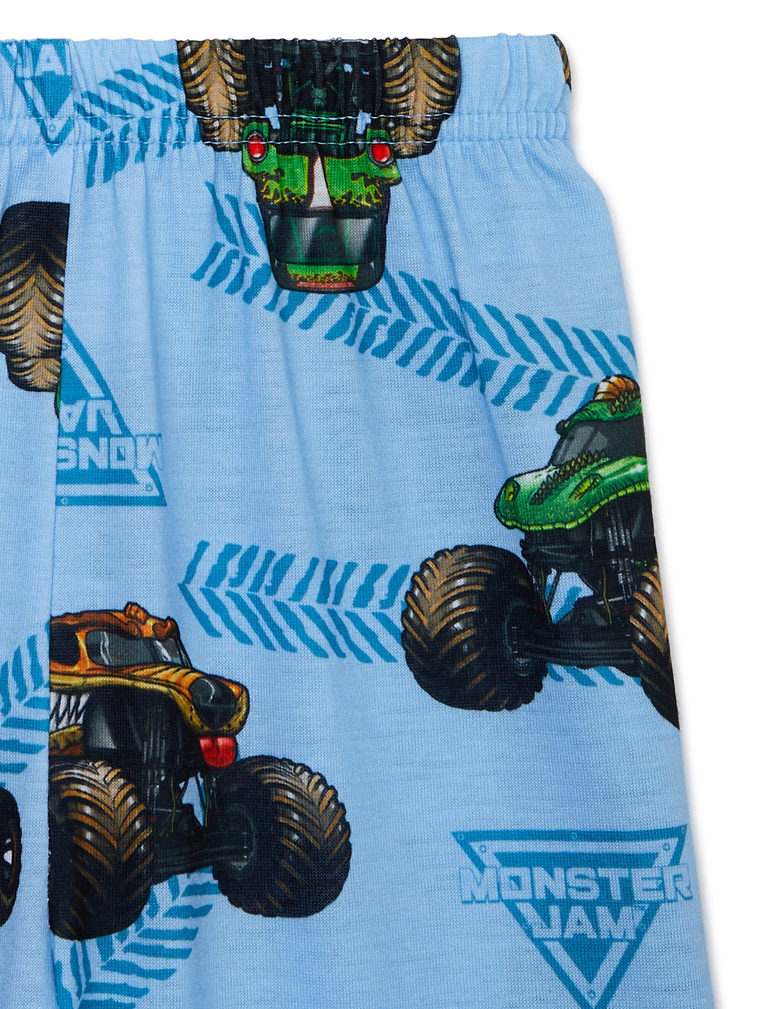 Monster Jam Boys Short Sleeve and Shorts Pajama Set, 2-Piece, Sizes 4-12