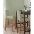 thumbnail image 2 of Sage Green Bar Stool Covers Set of 2, Geometric Flower Leaf Diamond Plaid Retro Stretch Washable Bar Chair Covers with Backs, Removable Pub Counter Height Chair Cover for Kitchen Dining Room Cafe, 2 of 7