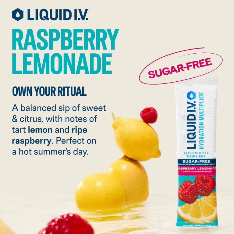 Liquid I.V.® Raspberry Lemonade Hydration Multiplier® Sugar-Free