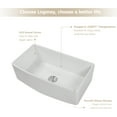 thumbnail image 5 of Logmey 33"LX19"W Framhouse Kitchen Sink White Ceramic Apron Front Sinks with Strainer, 5 of 7