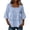 23#Light Blue, variant on Women's Lace 3/4 Sleeve Flowy Tunic Tops Dressy Loose Fit Square Neckline Peplum Top White L