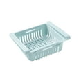 thumbnail image 2 of Cheers.US Retractable Drawer Type Refrigerator Storage Box Food Fresh-keeping Classified Organizer Container Basket Fridge Shelf Holder Plastic Storage Bins， Fit for Fridge Shelf Under, 2 of 7