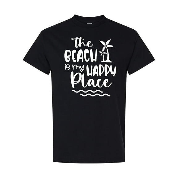 Inktastic Spring Break the Beach is My Happy Place T-Shirt