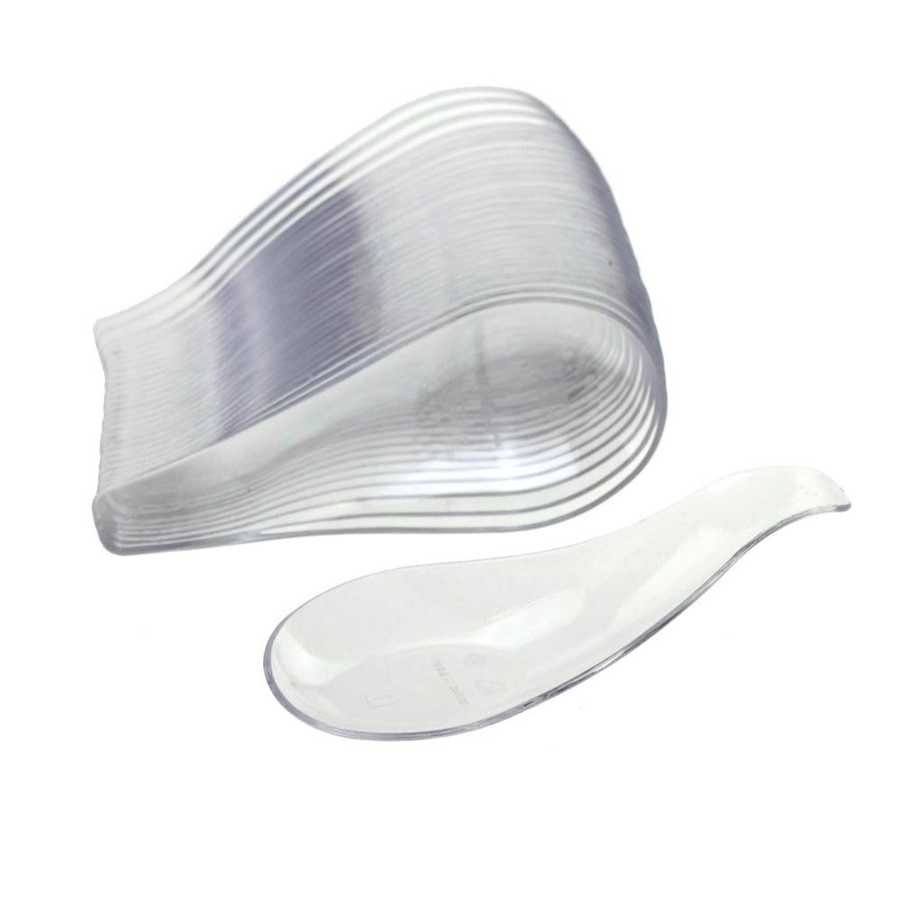 Clear Plastic Mini Dessert Soup Spoons, 3Inch, 28Piece